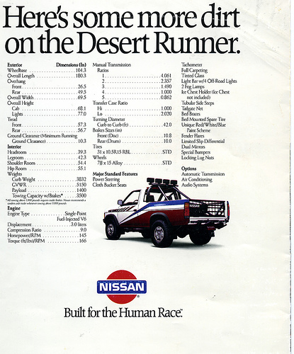 Nissan Desert Runner 4x4 Brochure